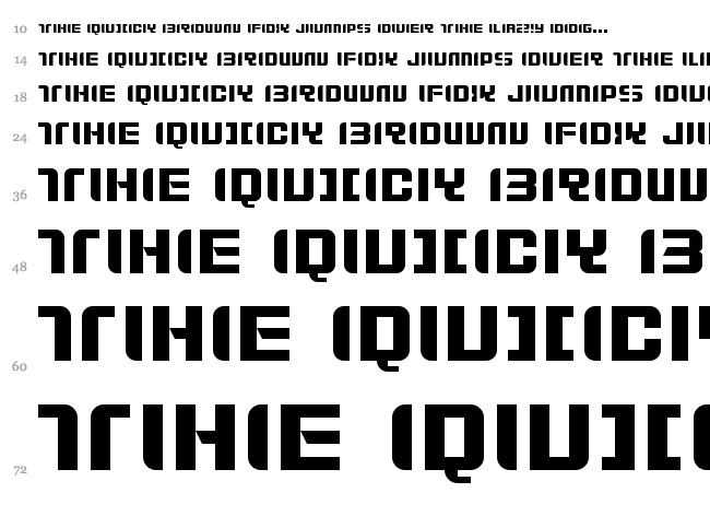 Zdyk Gemini font waterfall